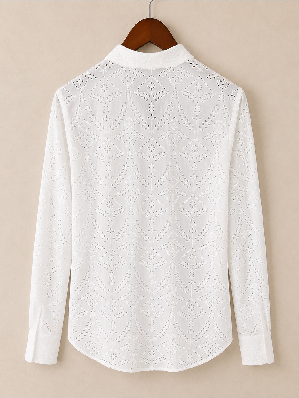 Lauren Ralph Lauren White Eyelet Shirt | 100% Cotton | Embroidered Size Small - Picture 3 of 7